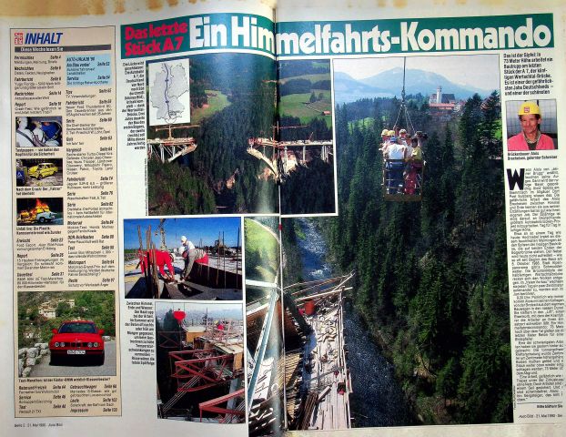 Inhaltsverzeichnis Auto Bild 21/1990