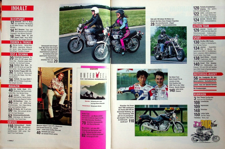 Inhaltsverzeichnis Motorrad 21/1993