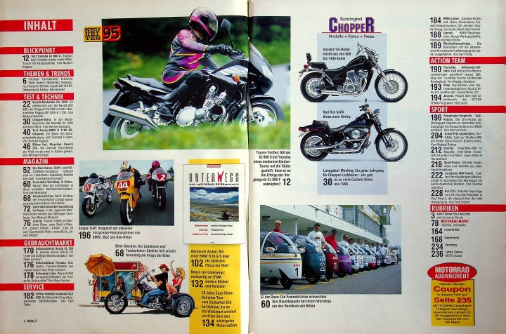 Inhaltsverzeichnis Motorrad 21/1994