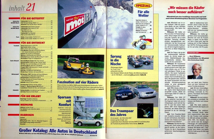 Inhaltsverzeichnis MOT 21/1996