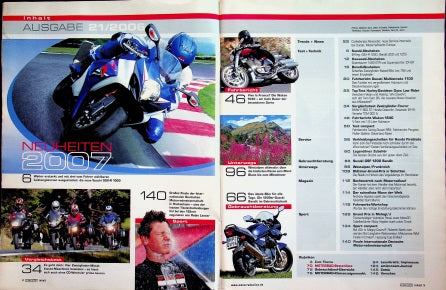 Inhaltsverzeichnis Motorrad 21/2006