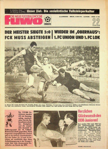 Fuwo Fussballwoche 22/1970