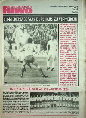 Fuwo Fussballwoche 22/1973