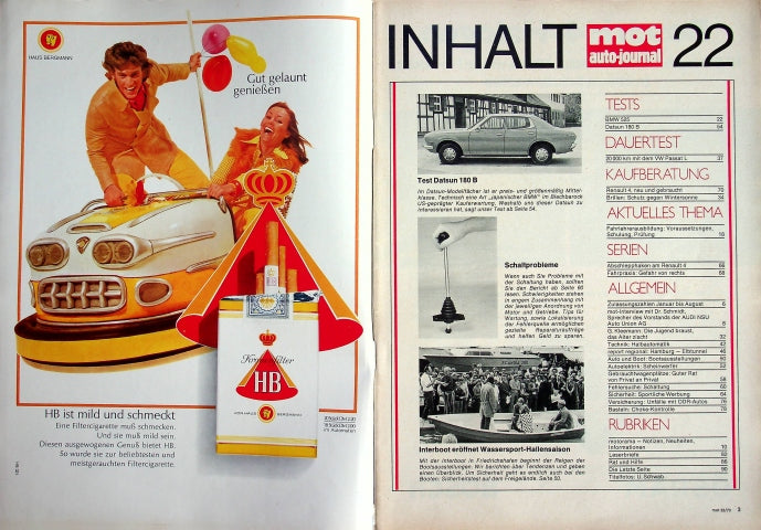 Inhaltsverzeichnis MOT 22/1973