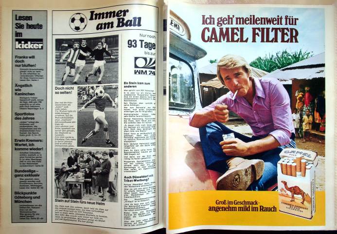 Inhaltsverzeichnis Kicker 22/1974