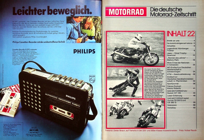 Inhaltsverzeichnis Motorrad 22/1974