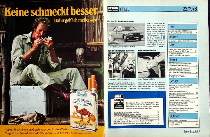 Inhaltsverzeichnis MOT 22/1978