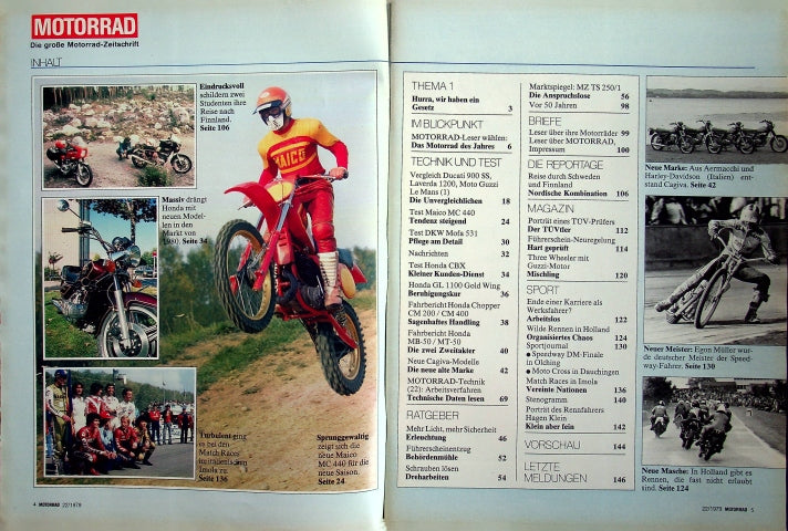 Inhaltsverzeichnis Motorrad 22/1979