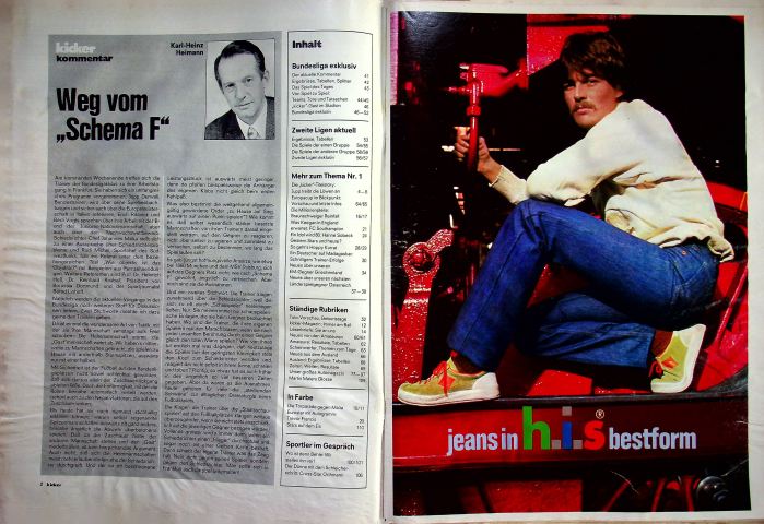 Inhaltsverzeichnis Kicker 22/1980