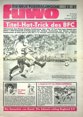 Fuwo Fussballwoche 22/1981