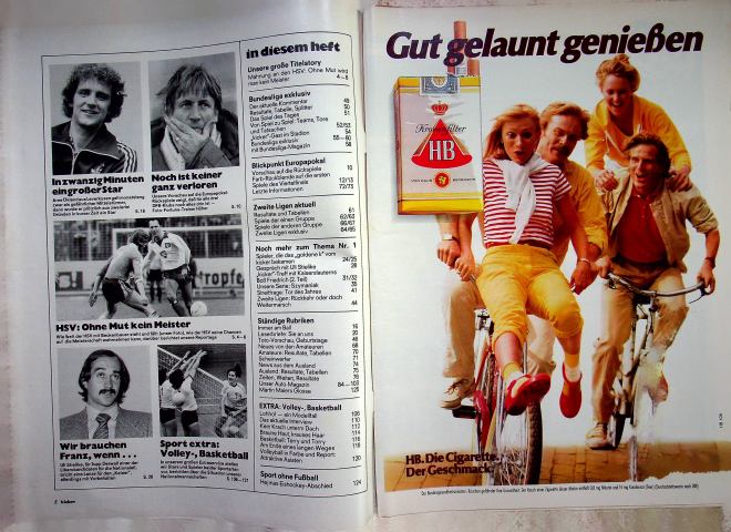 Inhaltsverzeichnis Kicker 22/1981