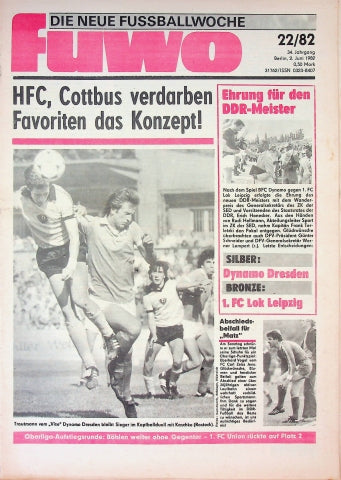 Fuwo Fussballwoche 22/1982