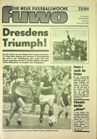 Fuwo Fussballwoche 22/1984