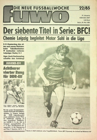 Fuwo Fussballwoche 22/1985