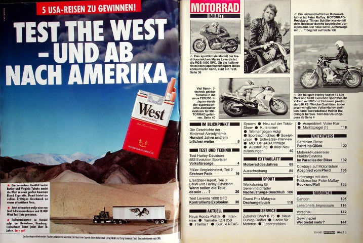 Inhaltsverzeichnis Motorrad 22/1985