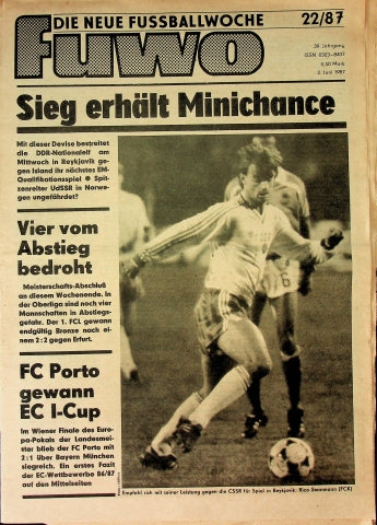 Fuwo Fussballwoche 22/1987