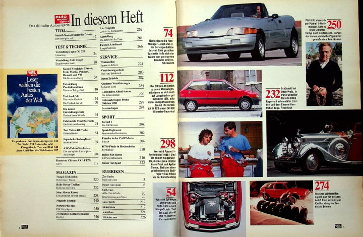 Inhaltsverzeichnis Auto Motor und Sport 22/1988