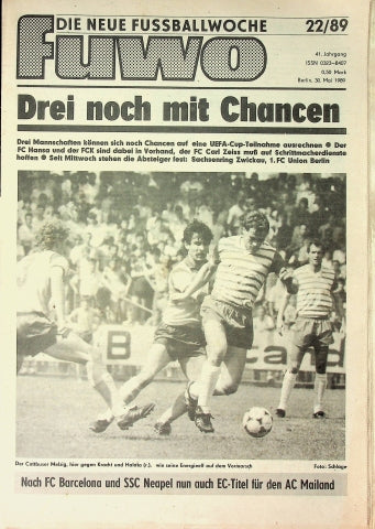 Fuwo Fussballwoche 22/1989