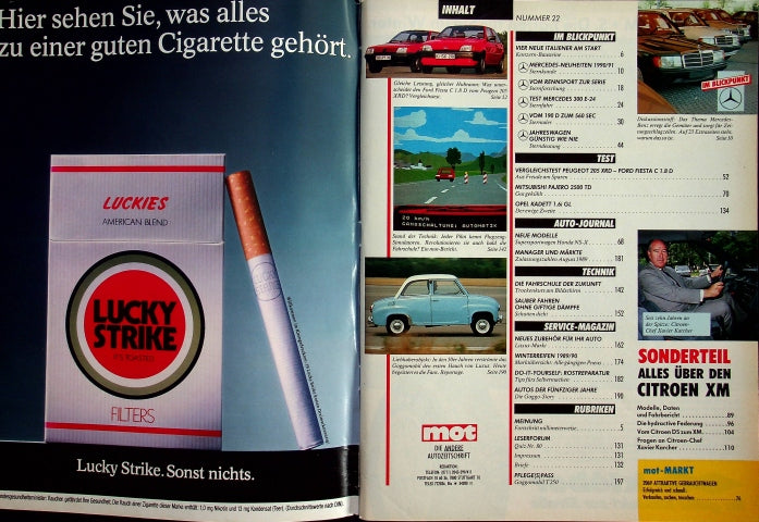 Inhaltsverzeichnis MOT 22/1989