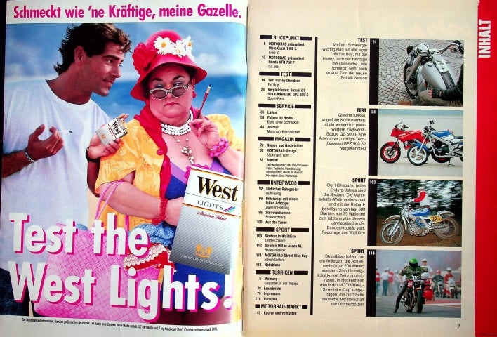 Inhaltsverzeichnis Motorrad 22/1989