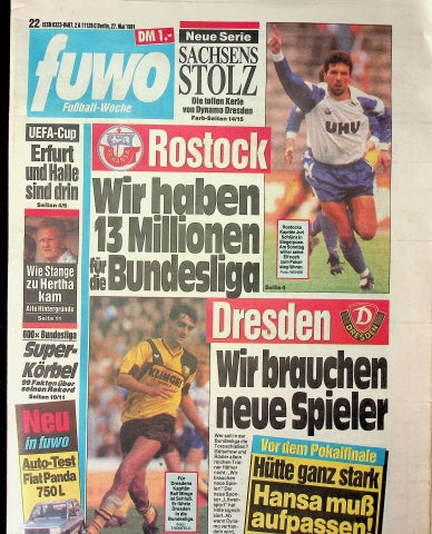 Fuwo Fussballwoche 22/1991