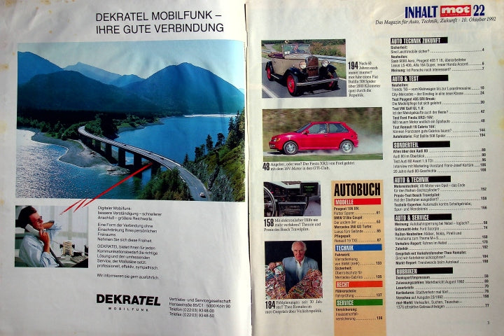 Inhaltsverzeichnis MOT 22/1992