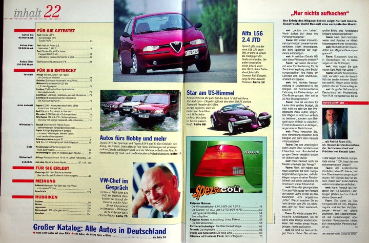 Inhaltsverzeichnis MOT 22/1997
