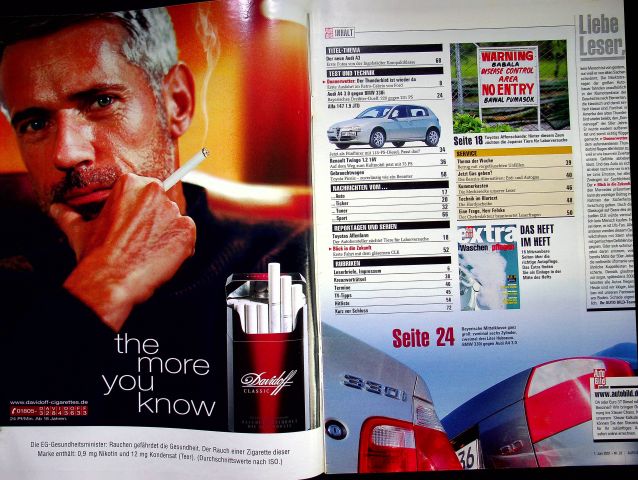 Inhaltsverzeichnis Auto Bild 22/2001