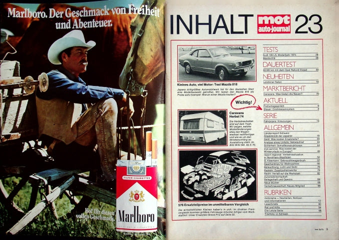Inhaltsverzeichnis MOT 23/1973