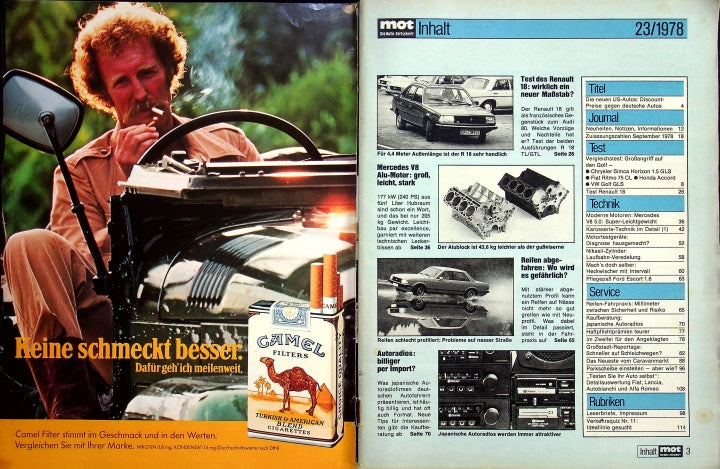 Inhaltsverzeichnis MOT 23/1978