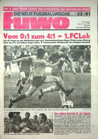 Fuwo Fussballwoche 23/1981