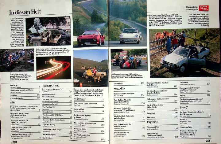 Inhaltsverzeichnis Auto Motor und Sport 23/1983
