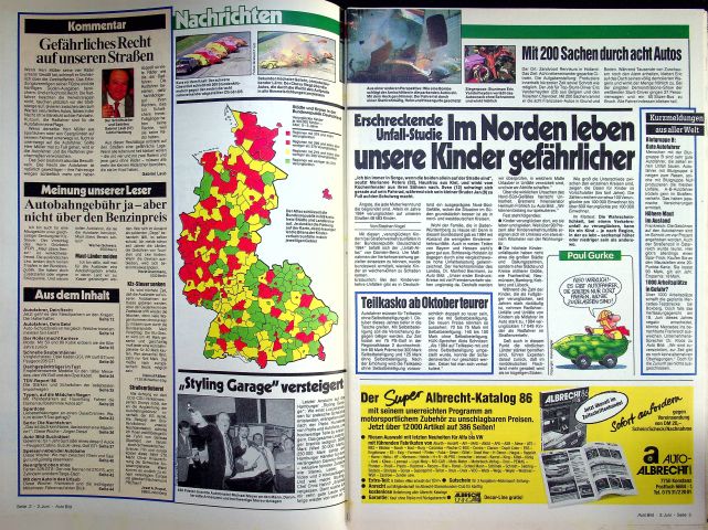 Inhaltsverzeichnis Auto Bild 23/1986