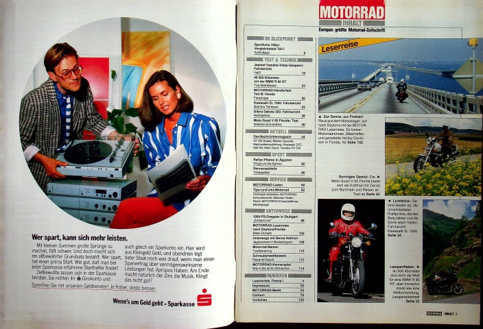 Inhaltsverzeichnis Motorrad 23/1986