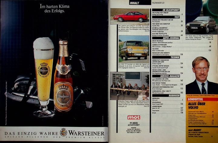 Inhaltsverzeichnis MOT 23/1987