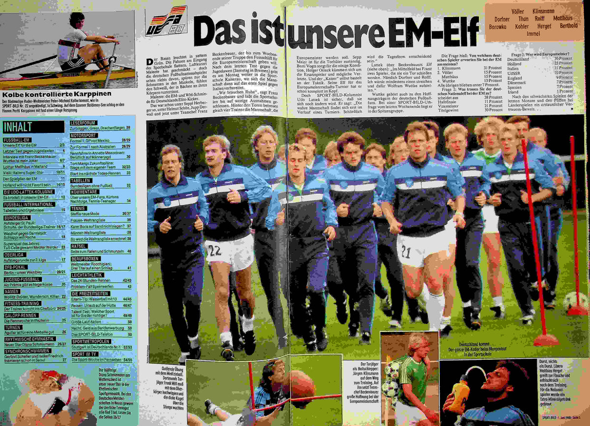 Inhaltsverzeichnis Sport Bild 23/1988