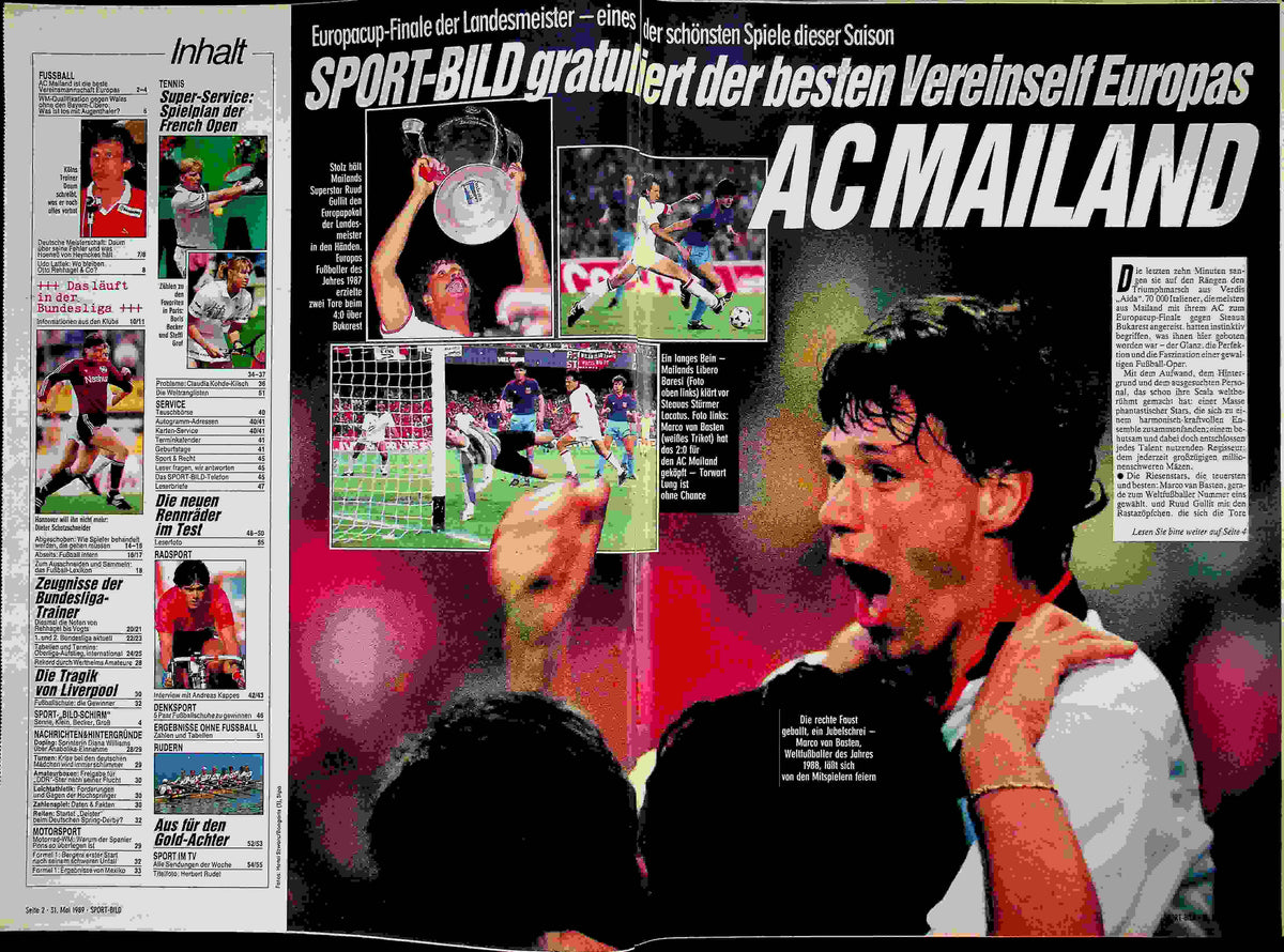 Inhaltsverzeichnis Sport Bild 23/1989