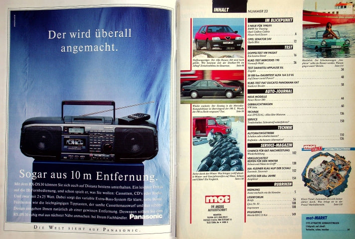 Inhaltsverzeichnis MOT 23/1989