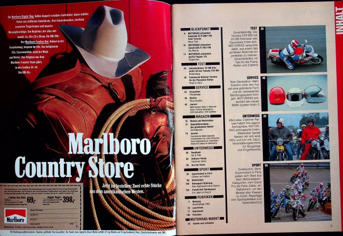 Inhaltsverzeichnis Motorrad 23/1989