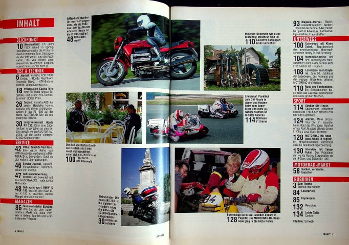Inhaltsverzeichnis Motorrad 23/1990