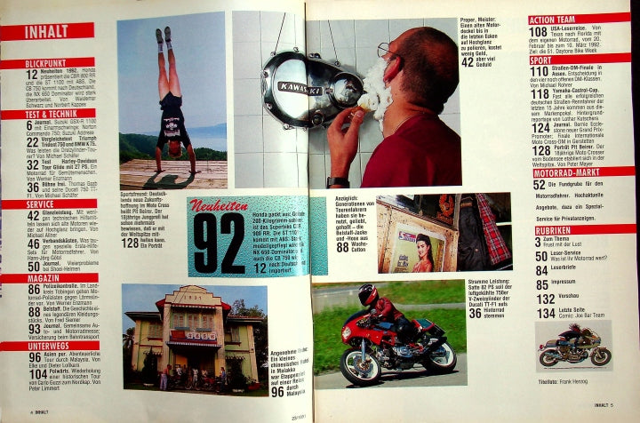 Inhaltsverzeichnis Motorrad 23/1991
