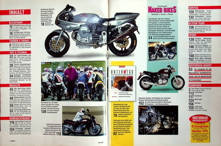 Inhaltsverzeichnis Motorrad 23/1994