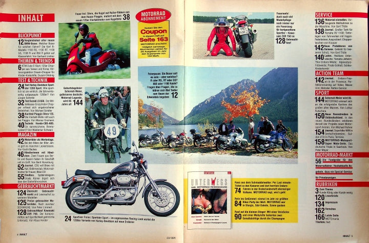 Inhaltsverzeichnis Motorrad 23/1995