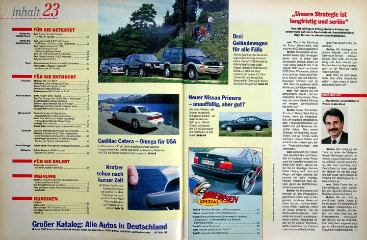 Inhaltsverzeichnis MOT 23/1996