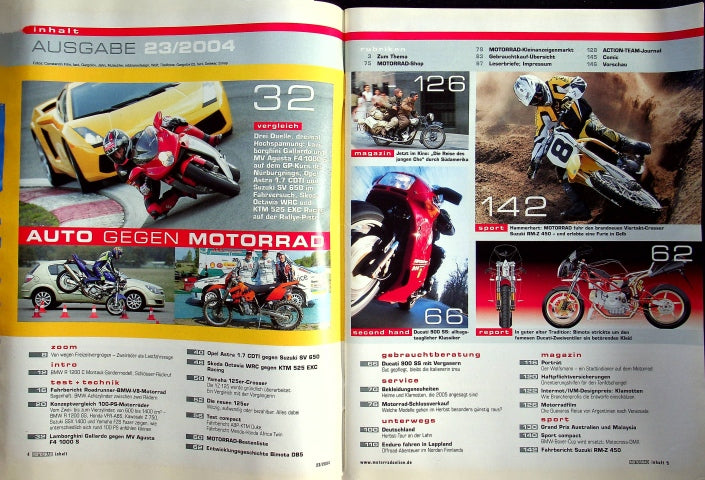 Inhaltsverzeichnis Motorrad 23/2004