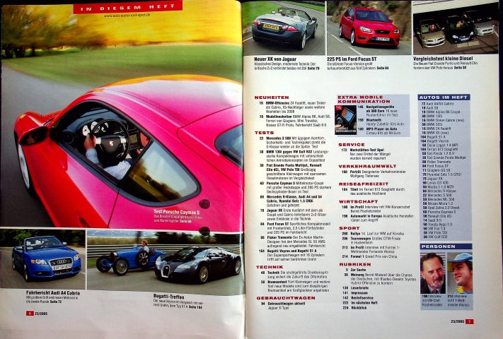 Inhaltsverzeichnis Auto Motor und Sport 23/2005