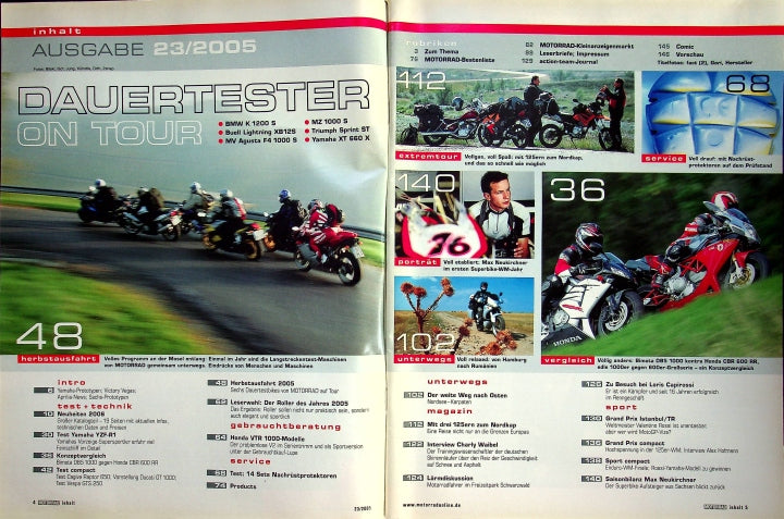 Inhaltsverzeichnis Motorrad 23/2005