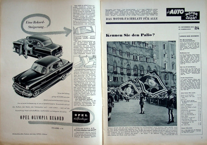 Inhaltsverzeichnis Auto Motor und Sport 24/1954