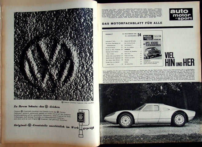 Inhaltsverzeichnis Auto Motor und Sport 24/1963