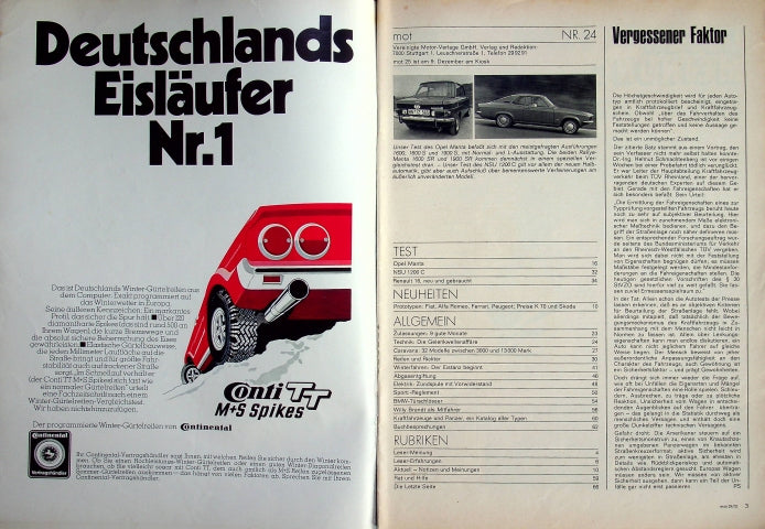 Inhaltsverzeichnis MOT 24/1970